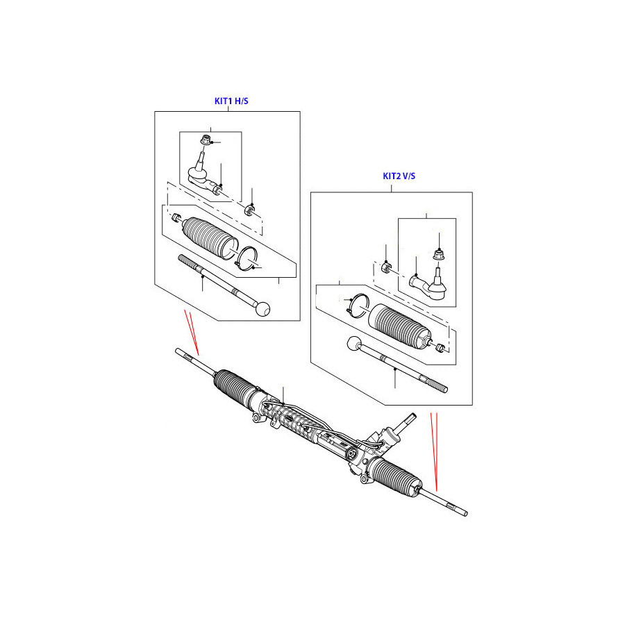 Styrestag/spissing kit H/S