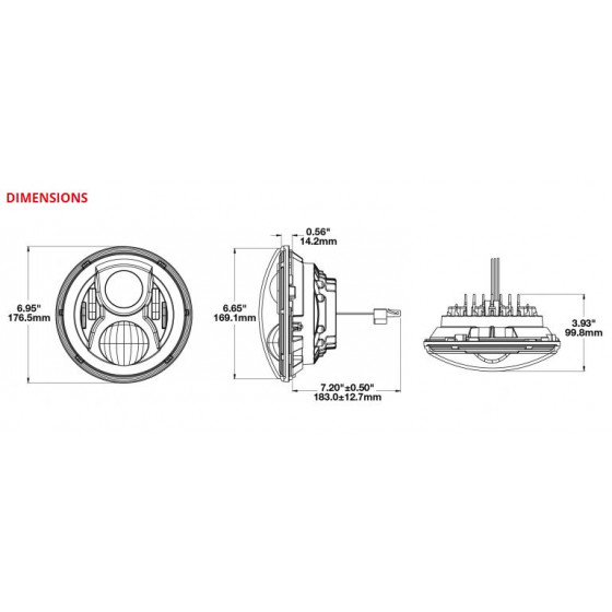 J.W. Speaker Defender LED lykter Chrome
