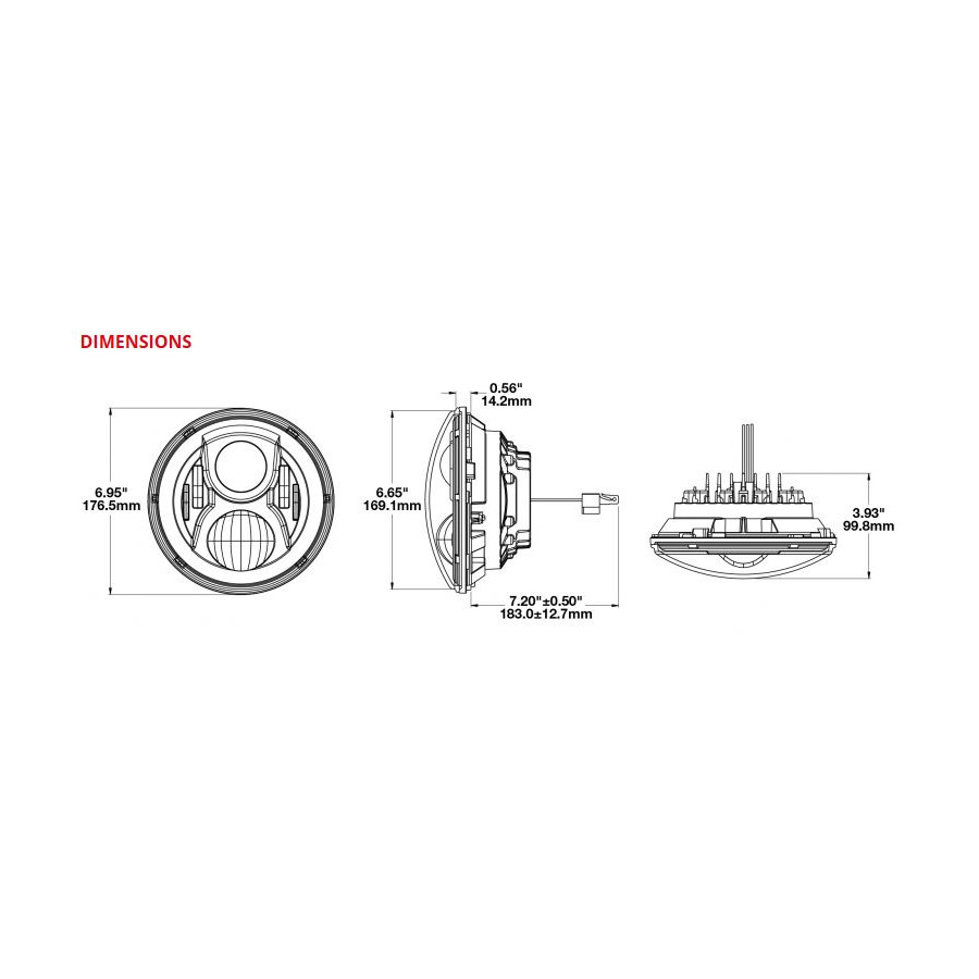 J.W. Speaker Defender LED lykter Chrome
