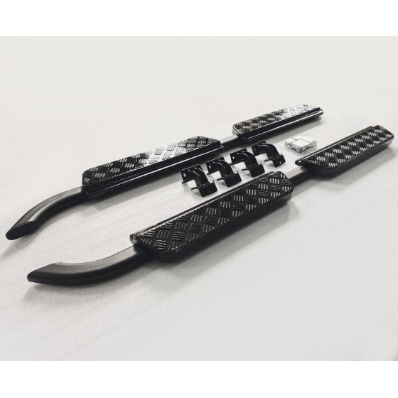 Stigtrinn 110 & 130 sort alu trinn