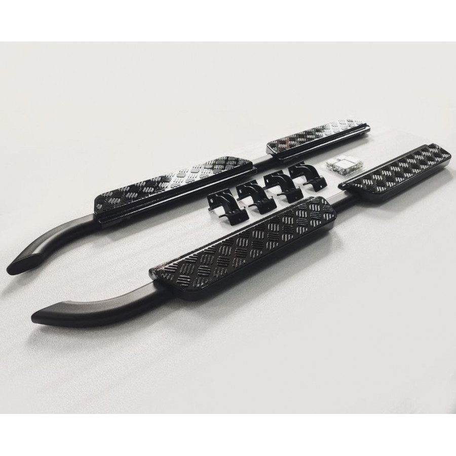 Stigtrinn 110 & 130 sort alu trinn