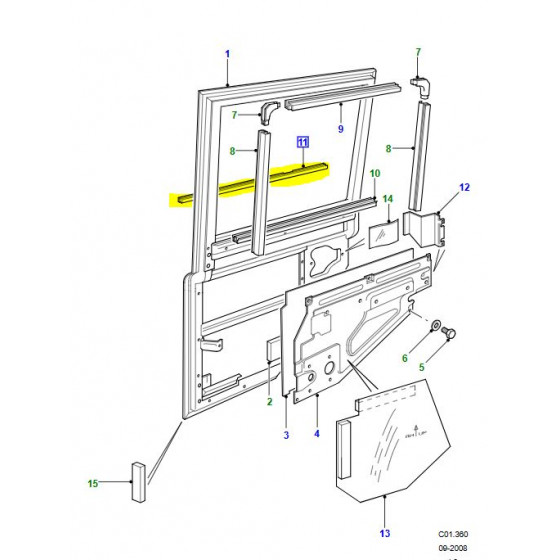 Vindusliste utvendig h/s