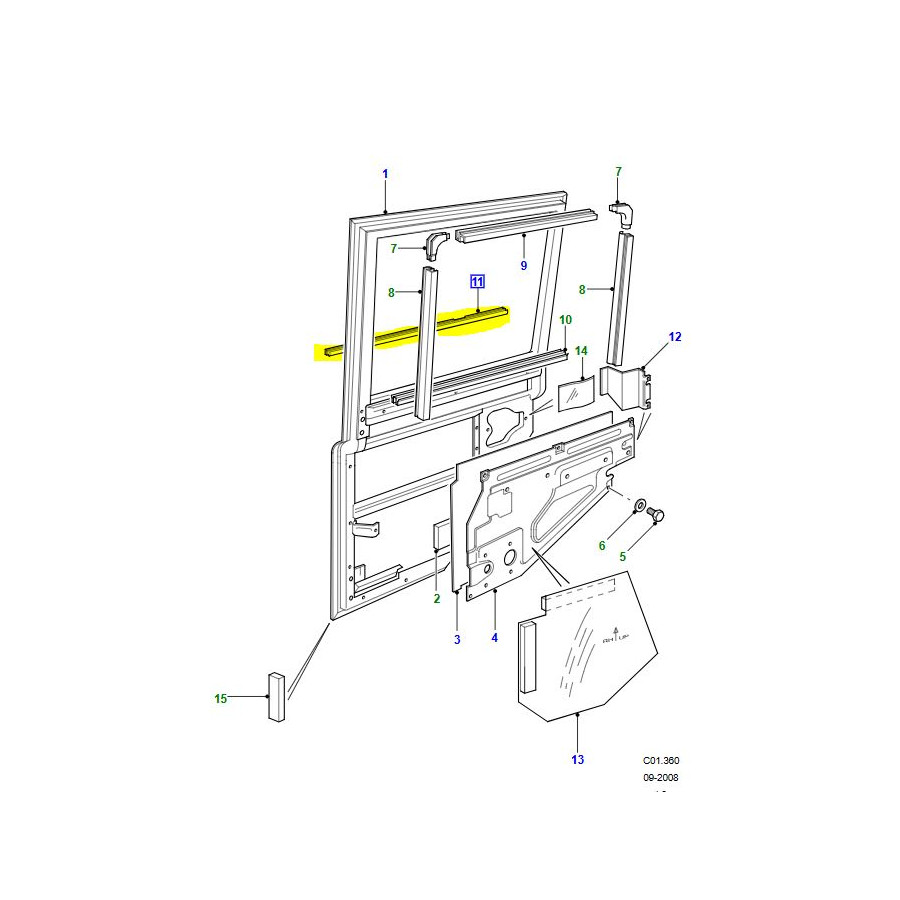 Vindusliste utvendig h/s
