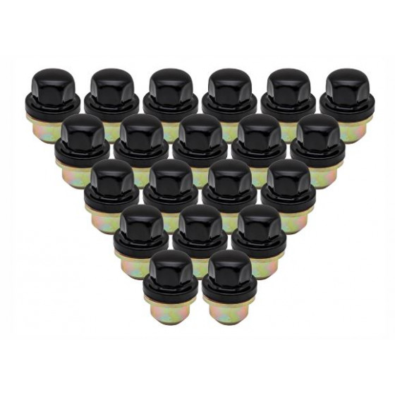 Sett med 20 stk svarte hjulmuttere