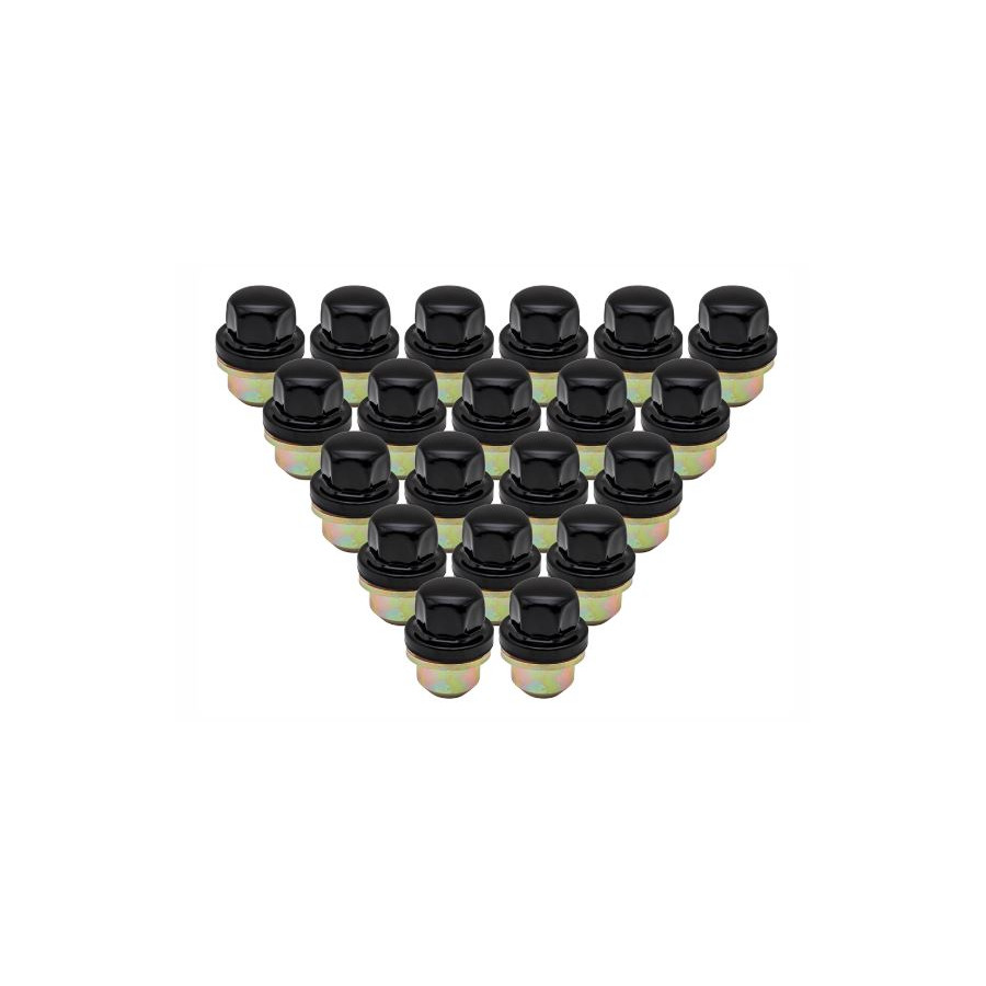 Sett med 20 stk svarte hjulmuttere