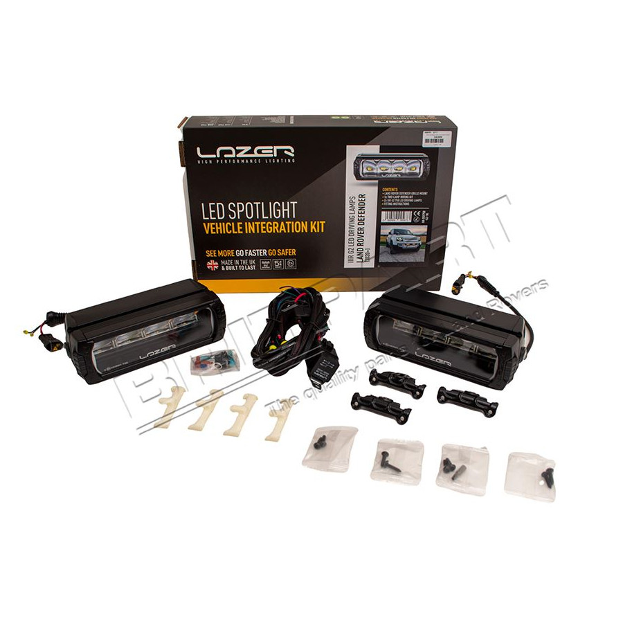 Triple-R 750 LED Spotlights Grill Integrasjons Kit New Defender | LRbutikken